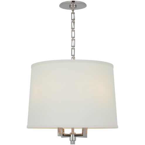 Barbara Barry Westport 4 Light 23 inch Polished Nickel Hanging Shade Ceiling Light, Large