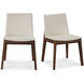 Moe's Home Collection Deco White Dining Chair, Set of 2 BC-1016-05 - Open Box