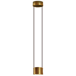 Zeitlos LED 6 inch Gold Leaf with Black Pendant Ceiling Light, Luce Elevata Impulse