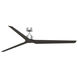 TriAire Custom 84 inch Silver with Dark Walnut Blades Indoor/Outdoor Smart Ceiling Fan, Kit