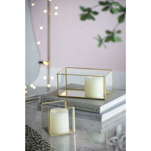 Anita 5 inch Clear/Gold Box