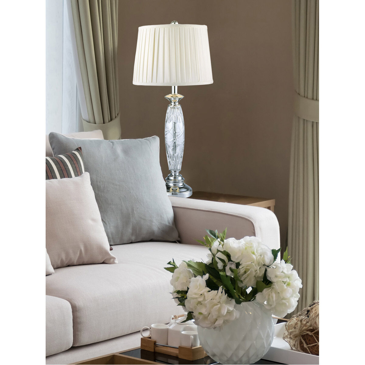 Evelyn 29 inch 150.00 watt Polished Chrome Table Lamp Portable Light