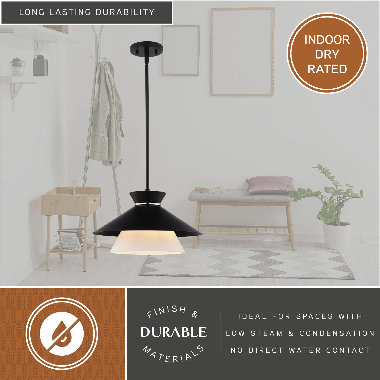 Loomis 1 Light 15.25 inch Matte Black Pendant Ceiling Light