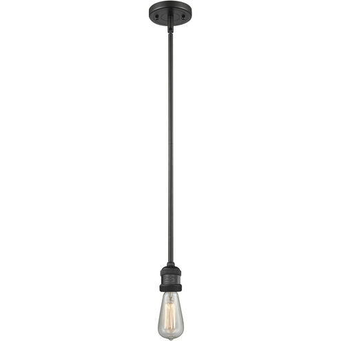 Franklin Restoration Bell Cage LED 9 inch Matte Black Mini Pendant Ceiling Light in Clear, Franklin Restoration