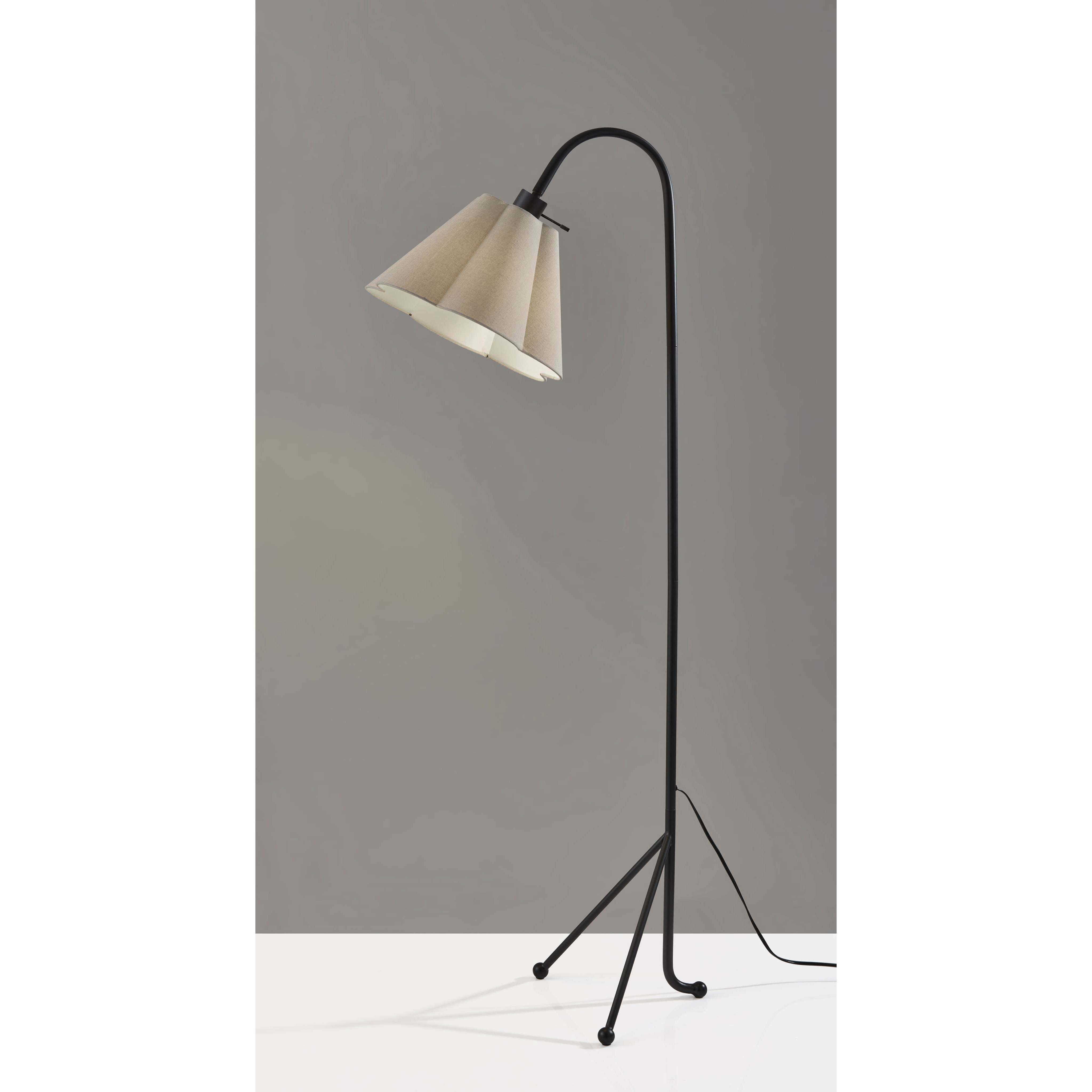 Kendra 62 inch 100.00 watt Black Floor Lamp Portable Light