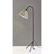 Kendra 62 inch 100.00 watt Black Floor Lamp Portable Light