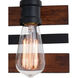 Carrington LED 23.75 inch Matte Black and Deep Walnut Bathroom Light Wall Light