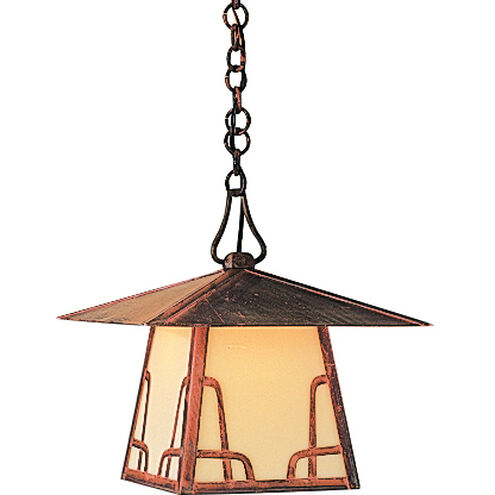 Carmel 1 Light 12 inch Antique Copper Pendant Ceiling Light in Off White, Empty