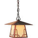 Carmel 1 Light 12 inch Mission Brown Pendant Ceiling Light in Frosted, Hillcrest Overlay