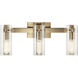 Jemsa 3 Light 22.75 inch Champagne Bronze Bath Bracket Wall Light, 3 Arm