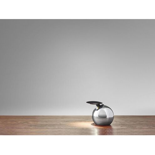 Kiu 4 inch 7.00 watt Chrome and Black Desk Lamp Portable Light, ADS360