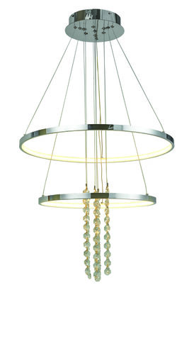 Glacier LED 24 inch Chrome Foyer Chandelier Ceiling Light