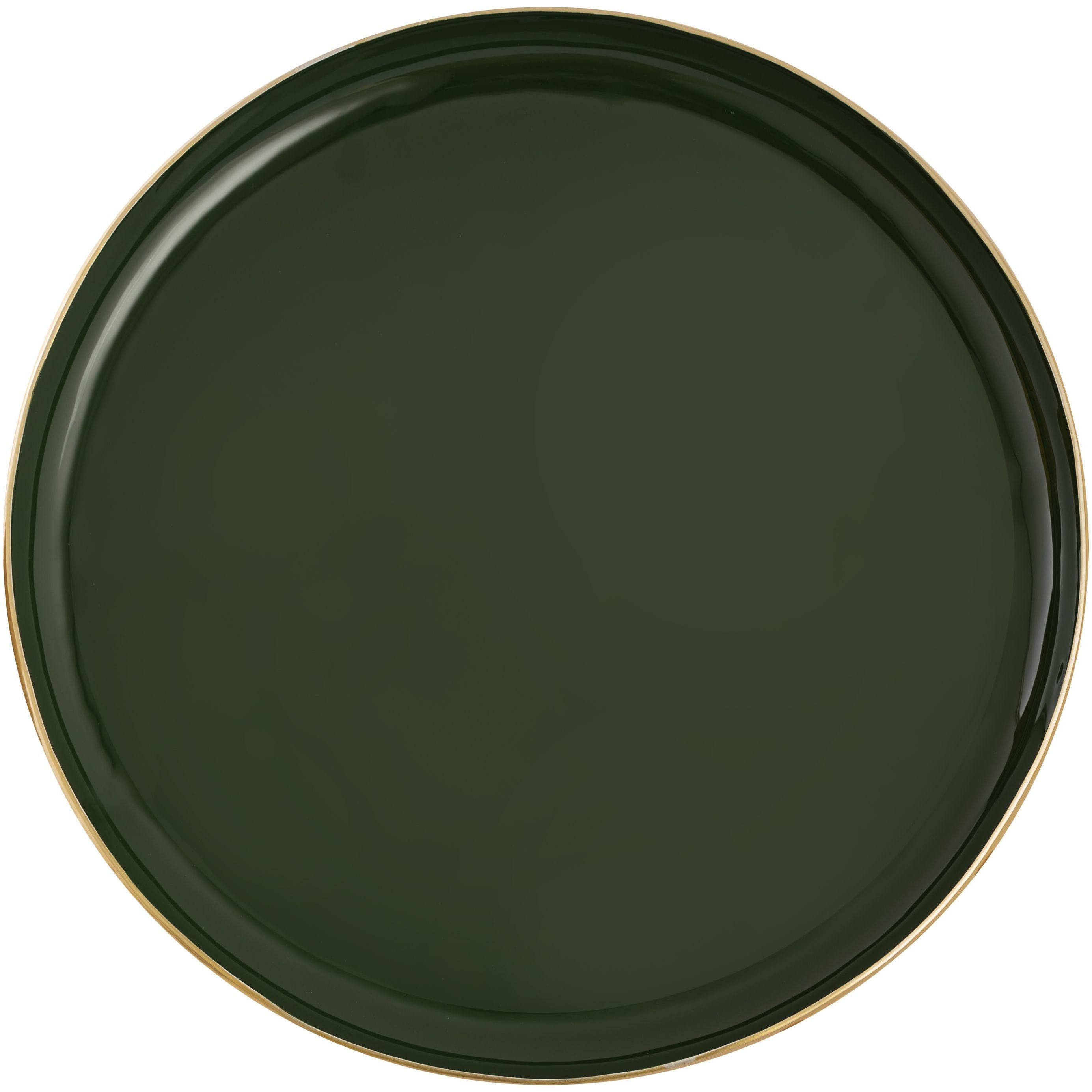 Nelson Dark Green Enamel Tray, Set of 2