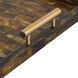 Horn Horn with Brass Tray in Horn and Brass
