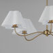 Saxon 5 Light 37.5 inch Natural Aged Brass Chandelier Ceiling Light