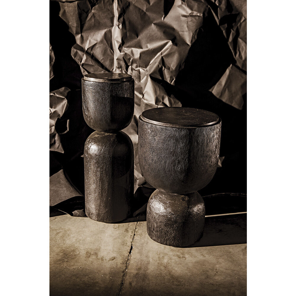 Kudoro 26 X 9.5 inch Burnt Black Side Table, Small