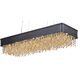 Mystic LED 32 inch Bronze Linear Pendant Ceiling Light in Scotch Crystal