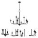 Jolenne 9 Light 35.04 inch Flat Black Chandelier Ceiling Light