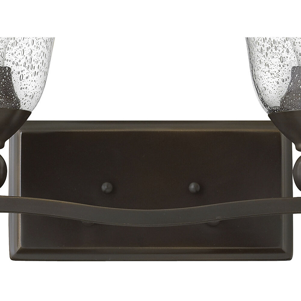 Bolla 2 Light 16 inch Olde Bronze Vanity Light Wall Light in Clear Seedy