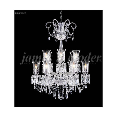 Venetian 12 Light 32 inch Silver Crystal Chandelier Ceiling Light