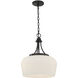 Octave 3 Light 15 inch Matte Black Pendant Ceiling Light, Essentials