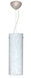 Tondo LED Satin Nickel Pendant Ceiling Light in Carrera Glass