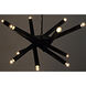 Lex 12 Light 39 inch Matte Black Chandelier Ceiling Light
