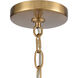 Leo 4 Light 22 inch Brushed Gold Pendant Ceiling Light
