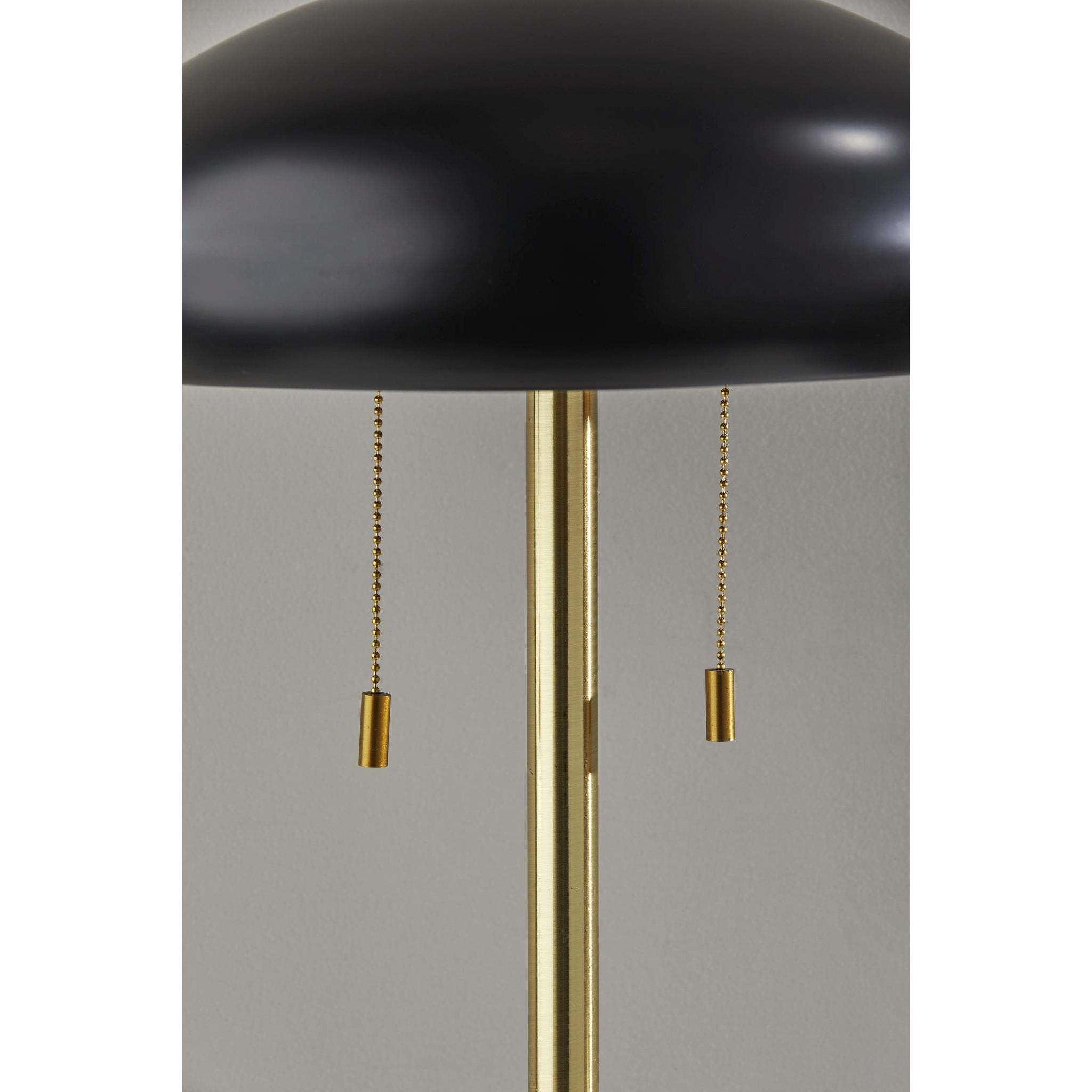 Cap 23 inch 40.00 watt Black and Antique Brass Table Lamp Portable Light