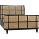 Porto Hand Rubbed Black Bed, Queen