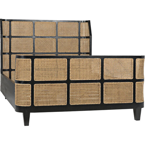 Porto Hand Rubbed Black Bed, Queen