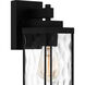 Balchier 1 Light 14 inch Matte Black Outdoor Wall Lantern