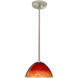 Tessa 1 Light Satin Nickel Stem Pendant Ceiling Light