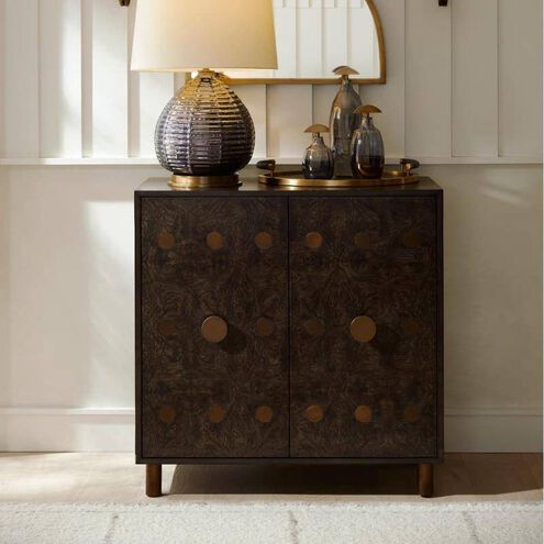 Keanu Truffle Burl and Truffle with Vintage Brass Cabinet