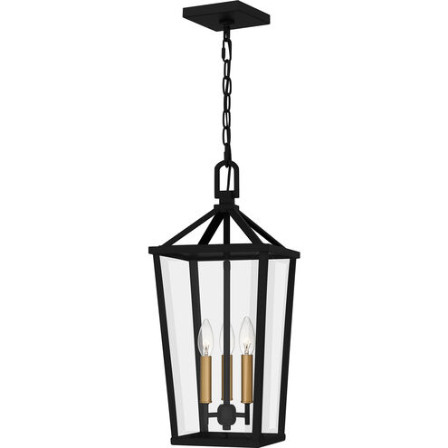 Hull 3 Light 9.5 inch Matte Black Mini Pendant Ceiling Light, Small