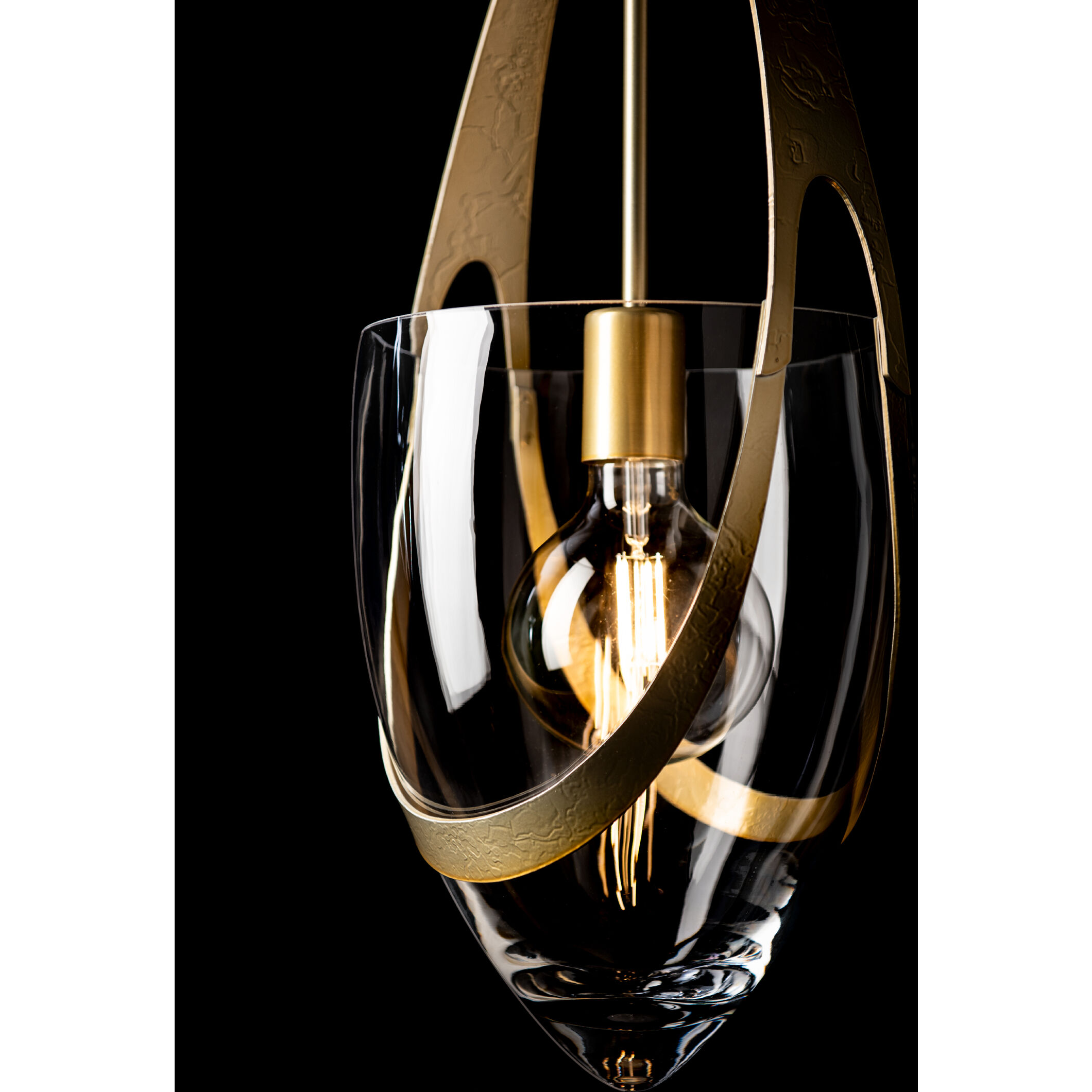 Vaso 1 Light 10.9 inch Modern Brass Pendant Ceiling Light