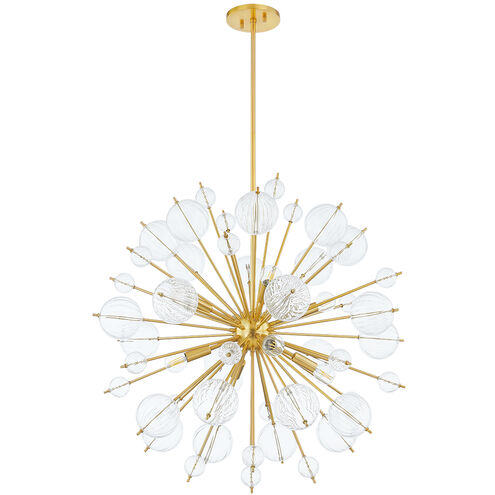 Linnea 8 Light 30 inch Aged Brass Chandelier Ceiling Light
