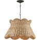 Annabelle 1 Light 24.25 inch Mole Black Pendant Ceiling Light, Large, Suzanne Duin Collection