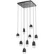 Pebble LED Matte Black Chandelier Ceiling Light, Multi-Port