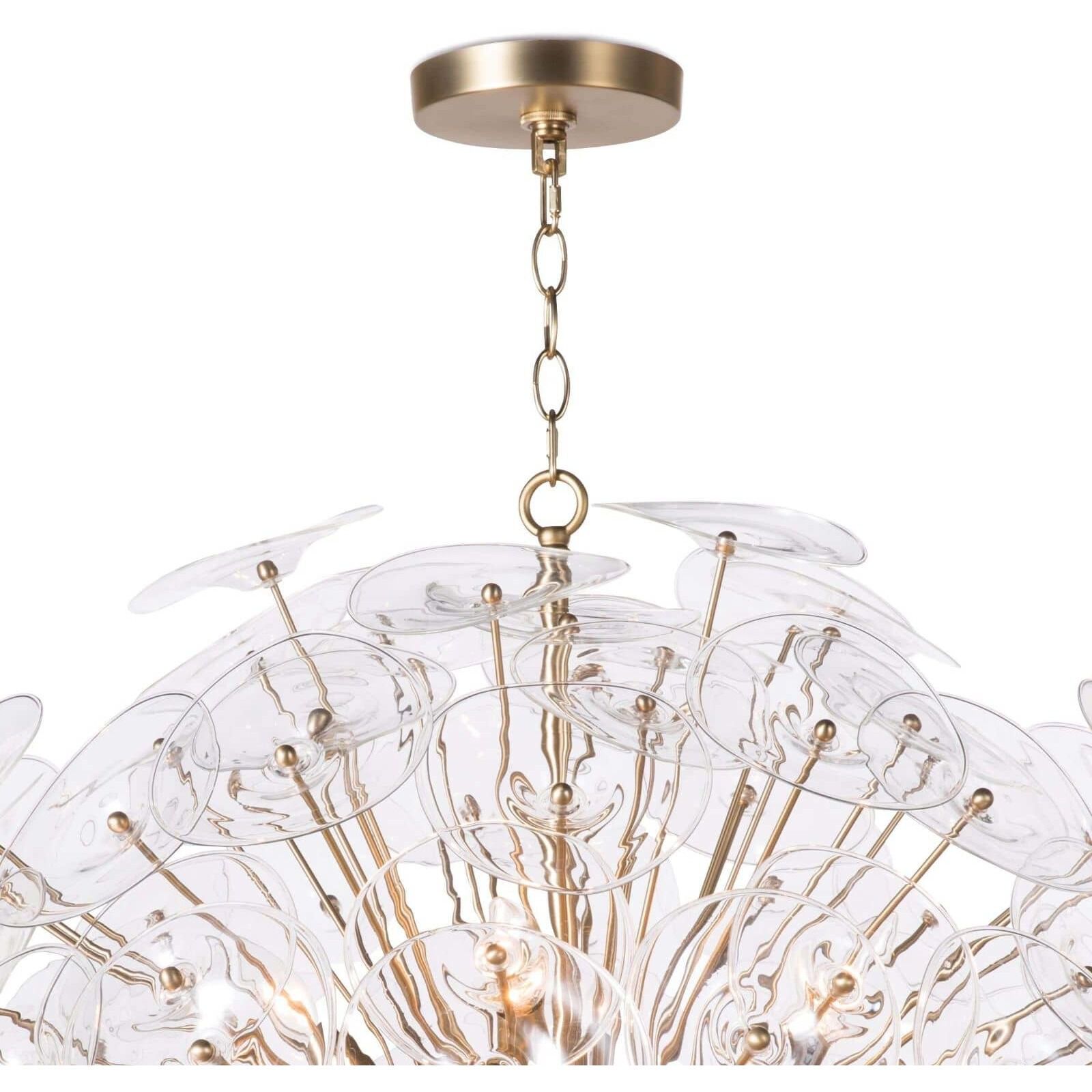 Poppy 12 Light 33 inch Clear Chandelier Ceiling Light, Large