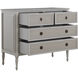 Caroline Cerused White and Painted Burlap Chest