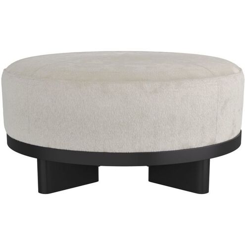 Aurora 20 inch White Ottoman