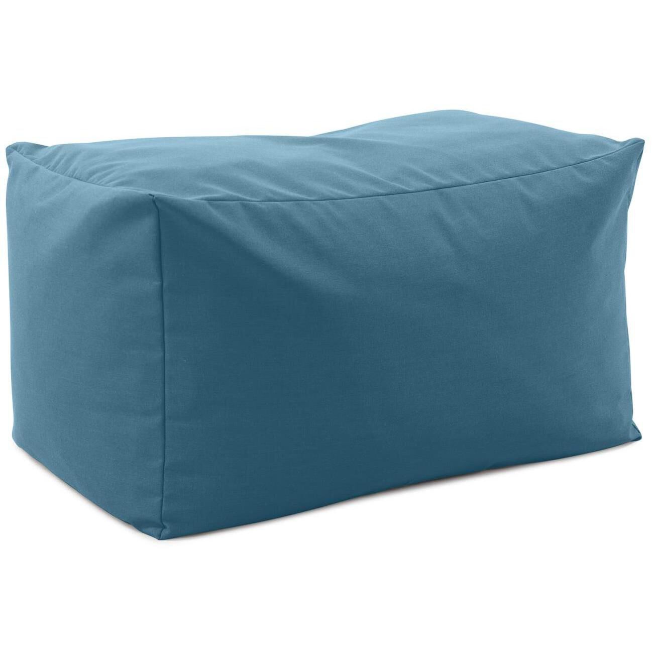 Seascape 18.25 inch Turquoise Outdoor Pouf Bench