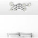 Lyra 8 Light 32 inch Chrome Flush Mount Ceiling Light