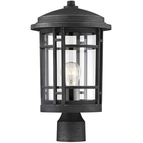 Barrister 1 Light 15 inch Weathered Pewter Outdoor Post Lantern