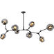 Canada 8 Light 33 inch Matte Black Chandelier Ceiling Light