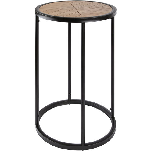 Birkett 23.63 X 15.75 inch Brown/Black Side Table