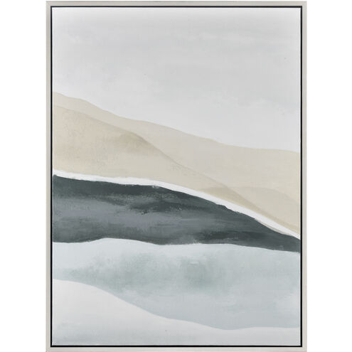 Botanica Green with Beige and Champagne Gold Framed Wall Art