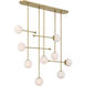 Ursolus 9 Light 43.5 inch Legacy Brass Linear Chandelier Ceiling Light