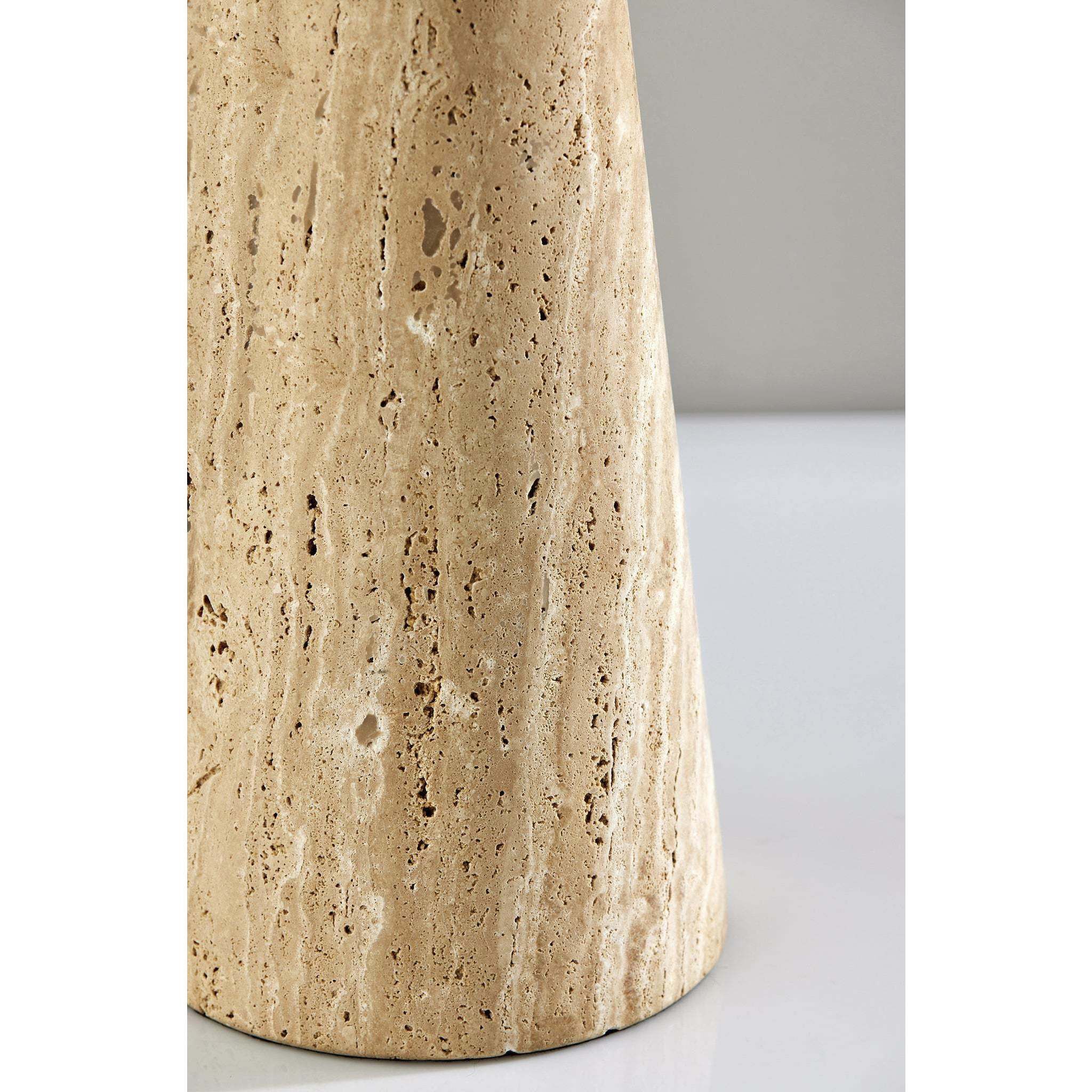 Travis 25.5 inch 150.00 watt Travertine Stone Table Lamp Portable Light